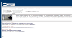 Desktop Screenshot of eurasiaconsulting.com
